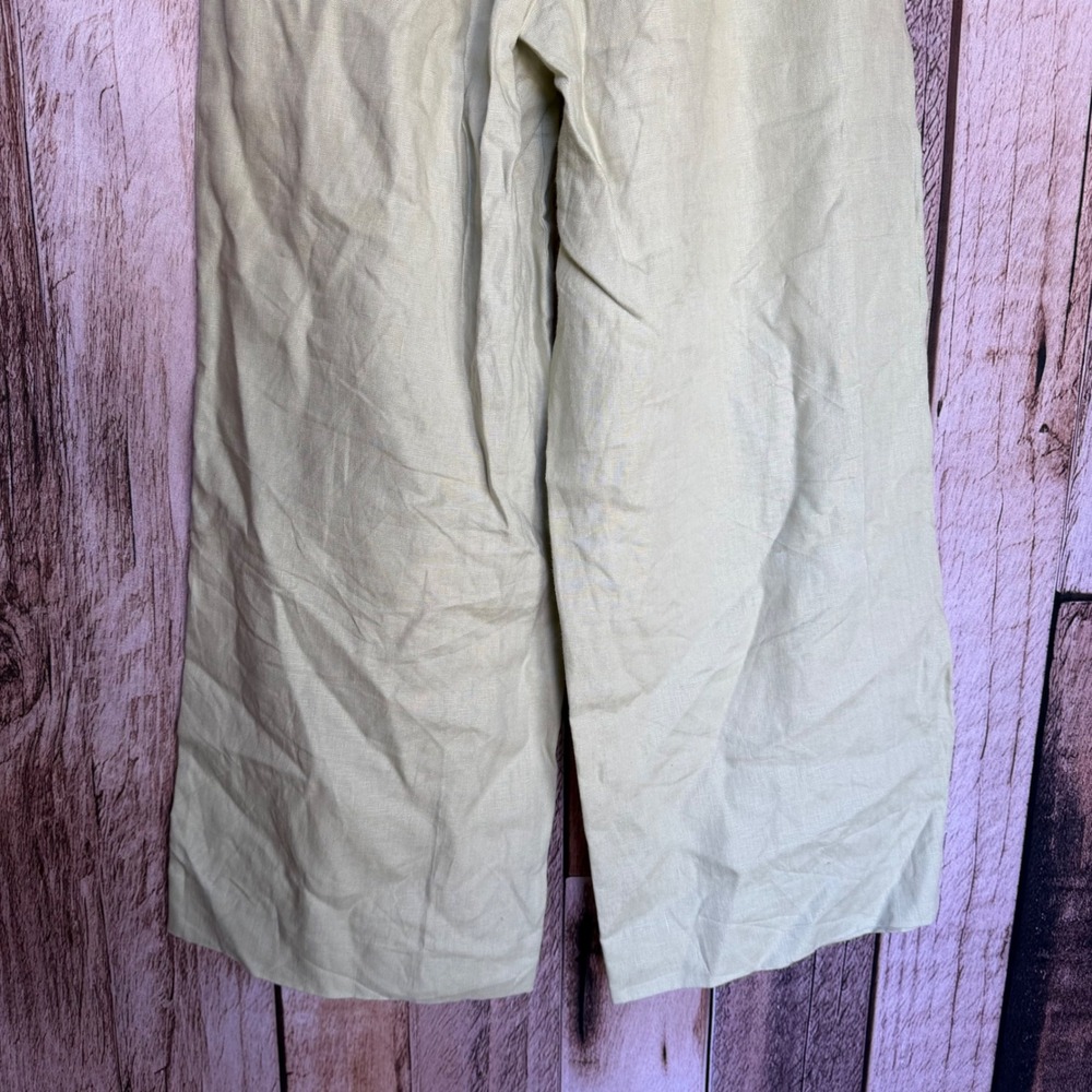Reformation Olina Linen Pants Dried Herb Wide Leg Coastal Minimalist Size Large - Picture 6 of 8